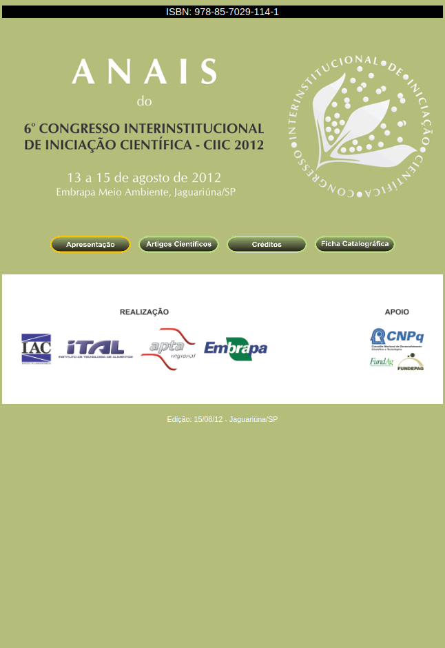 6º CIIC 2012 (ISBN: 978-85-7029-114-1)